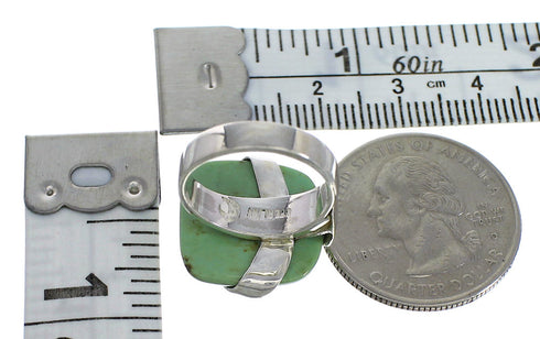 Southwestern Sterling Silver And Turquoise Jewelry Ring Size 4-1/2 RX88776